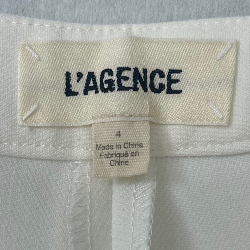 L'AGENCE White Enola Cigarette Pants sz 4 - Picture 5 of 8